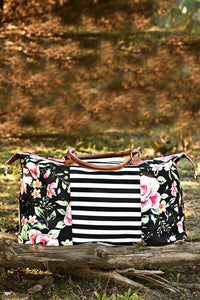 Floral & Stripes Weekender Bag