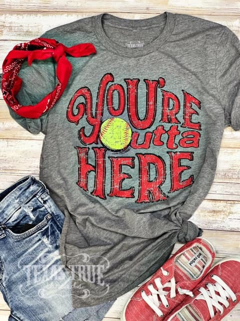 Baseball Shirt - Softball Tee - You're Outta Here - Toddler Youth Adul – OK  Babe Customs