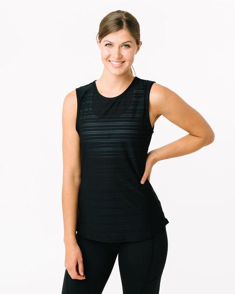 Zyia Black Luxe Muscle Tank