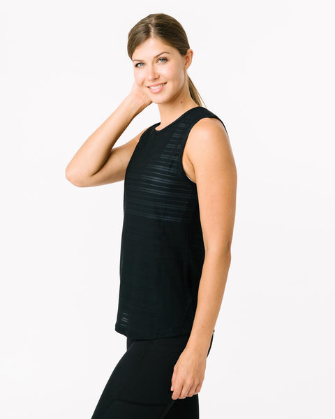 Zyia Black Luxe Muscle Tank