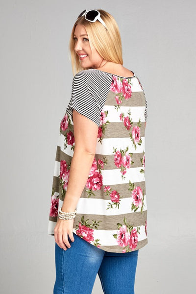 Floral Striped Tunic