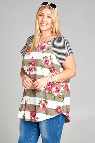Floral Striped Tunic