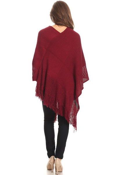 Knit Pullover Poncho
