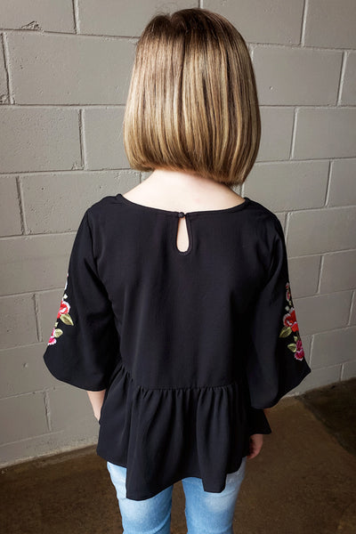 Kid's Boho Embroidered Top
