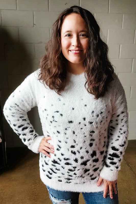 Dalmatian Print Sweater