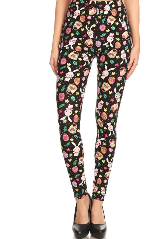 One Size Happy Easter Leggings