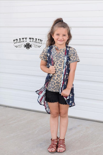 Crazy Train Caboose Kids Liberty Lace Duster