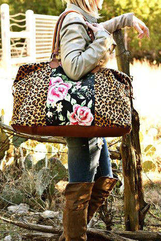 Leopard & Floral Weekender Bag