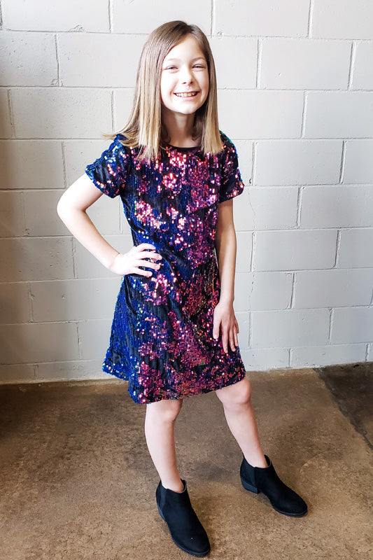 Kid's Reversible Sequin Shift Dress – Front St Shop